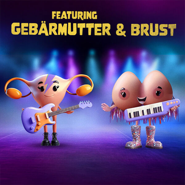 Die SBK Vorsorge Checkers in Form einer Gebärmutter und einer Brust