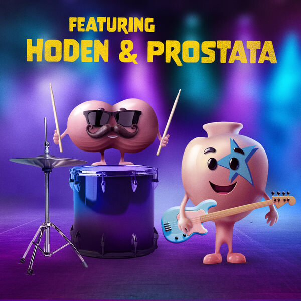 Die SBK Vorsorge Checkers in Form eines Hoden und einer Prostata